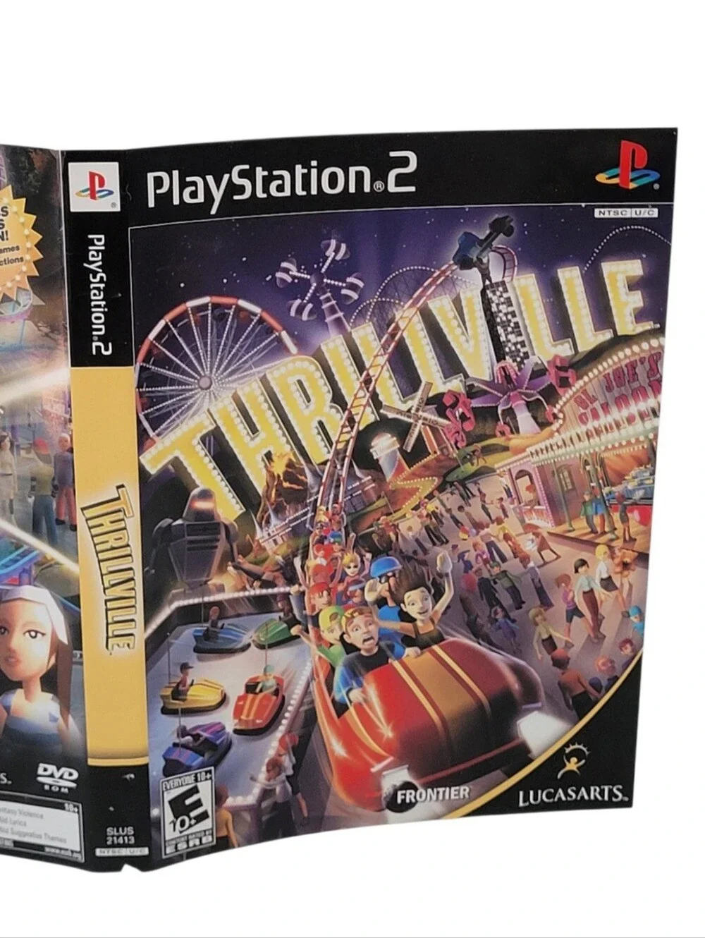 ARTWORK ONLY Thrillville (PlayStation 2 PS2) Simulation Game [NO GAME/NO CASE].
